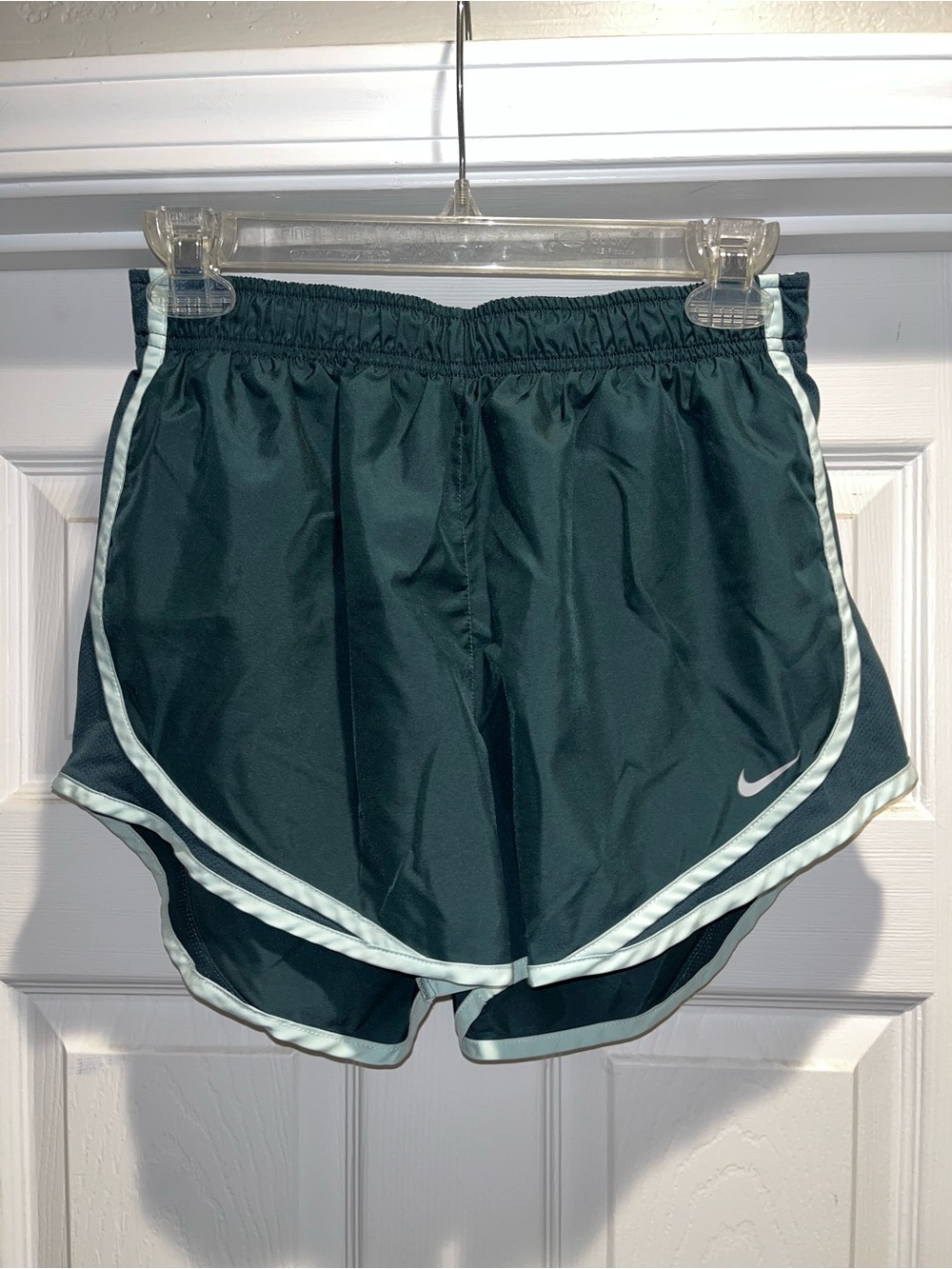 Nike Women's Dark Teal Athletic Shorts with Mint Trim